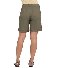 NYDJ Stretch Linen Lift Tuck® Technology Mid Rise Bermuda Shorts
