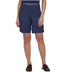NYDJ Stretch Linen Lift Tuck® Technology Mid Rise Bermuda Shorts