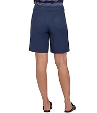 NYDJ Stretch Linen Lift Tuck® Technology Mid Rise Bermuda Shorts