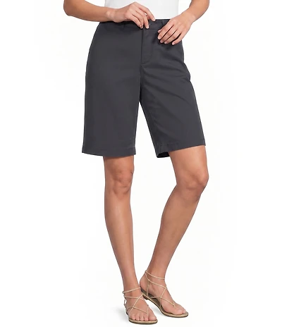 NYDJ Stretch Twill Flat Front High Rise Shorts