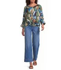 NYDJ Teresa Denim Wide Leg Crop Length Jeans