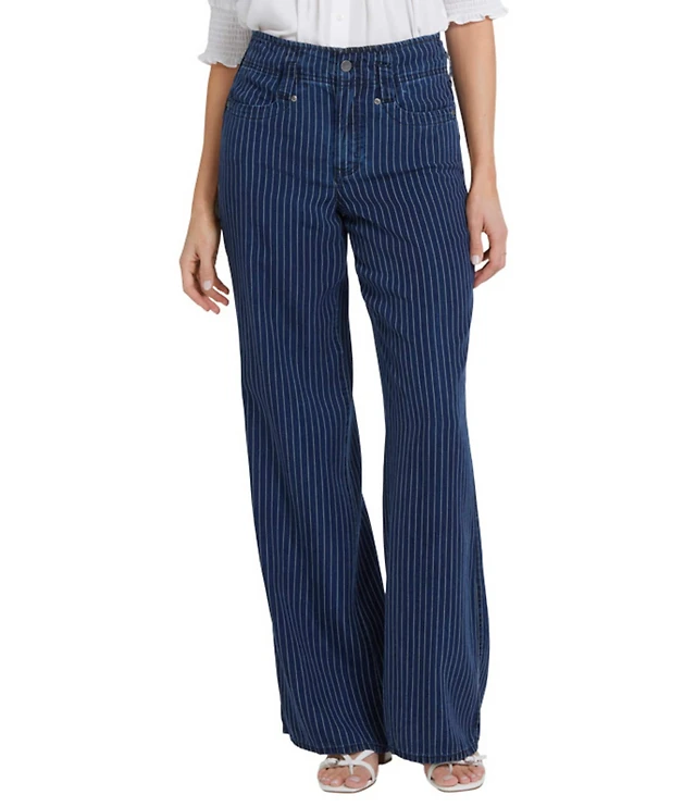 Nydj Petite Teresa Button Flap Wide Leg Jeans at CoolSprings