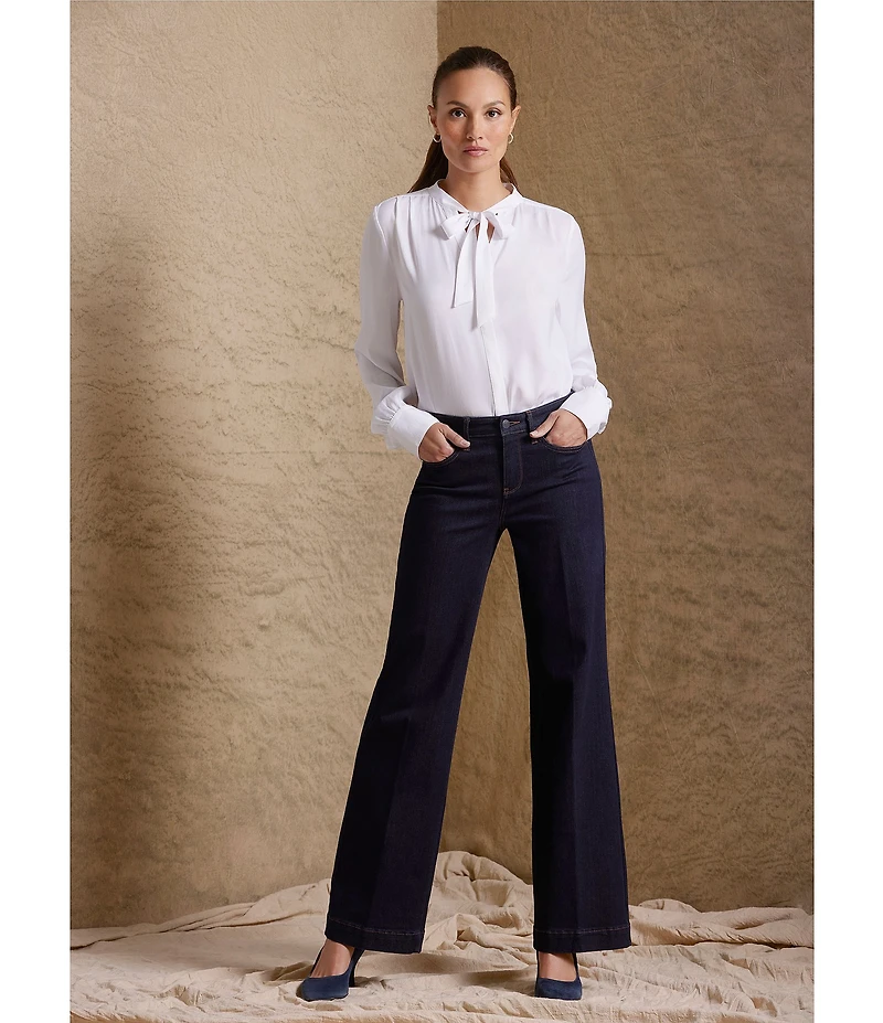 NYDJ Teresa Lift Tuck® Stretch Denim Wide Leg High Rise Jeans