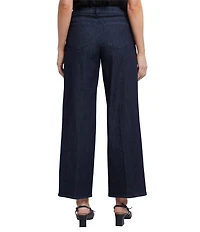 NYDJ Teresa Pleated Wide Leg High Rise Ankle Jeans