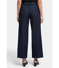 NYDJ Teresa Pleated Wide Leg High Rise Ankle Jeans
