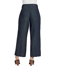 NYDJ Teresa Stretch Denim High Rise Pleated Wide Leg Jeans