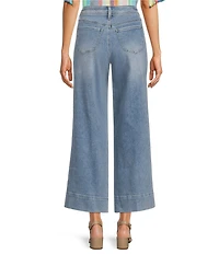 NYDJ Teresa Stretch Denim Wide Leg Ankle Length Jeans