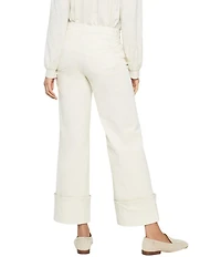 NYDJ Teresa Stretch Denim Wide Leg Deep Cuff Jeans