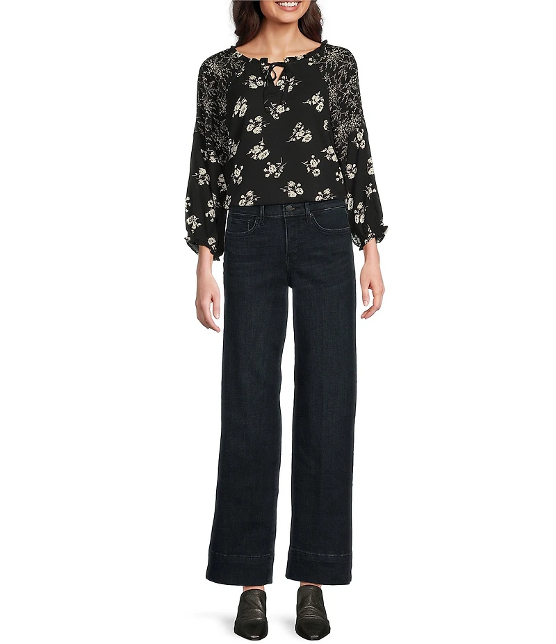 NYDJ Teresa Wide Leg Deep Hemline Lift Tuck® Ankle Jeans