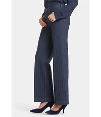 NYDJ Vertical Stripe Teresa Wide Leg High-Rise Lift Tuck® Jeans
