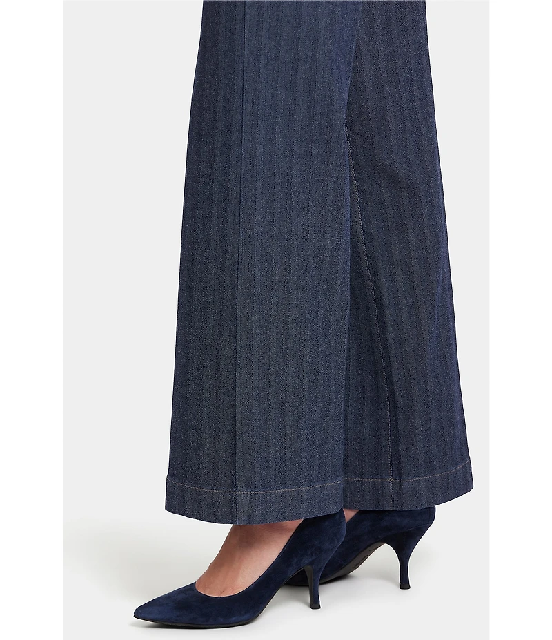 NYDJ Vertical Stripe Teresa Wide Leg High-Rise Lift Tuck® Jeans
