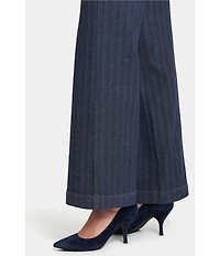 NYDJ Vertical Stripe Teresa Wide Leg High-Rise Lift Tuck® Jeans