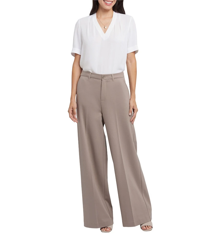 NYDJ Whitney High Rise Wide Leg Flat Front Pants