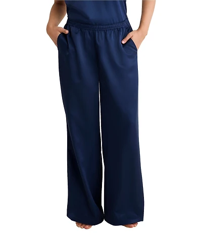 nz by Nic + Zoe Asher Charmeuse Satin Stevie Wide-Leg Pull-On Coordinating Pants