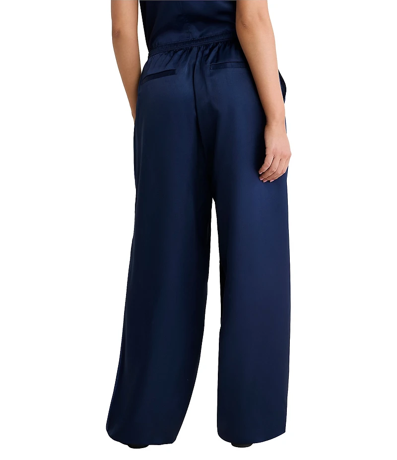 nz by Nic + Zoe Asher Charmeuse Satin Stevie Wide-Leg Pull-On Coordinating Pants