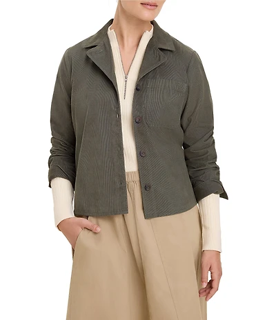 nz by NIC + ZOE Baby Cord Notch Collar Button Front Shirt Jacket