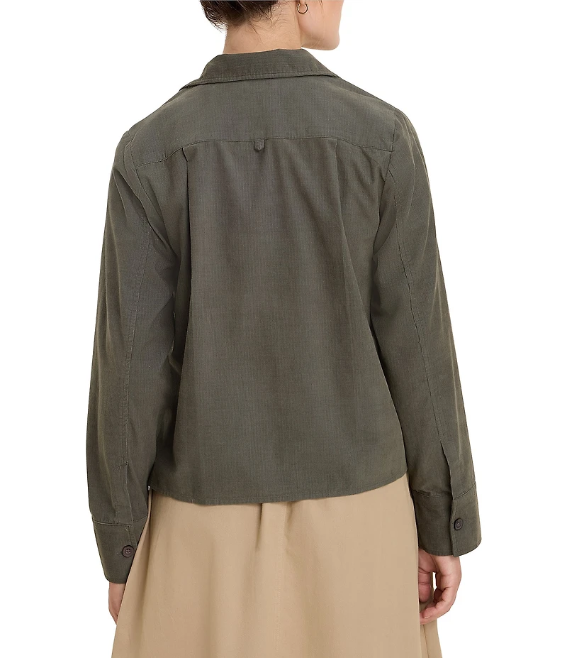 nz by NIC + ZOE Baby Cord Notch Collar Button Front Shirt Jacket