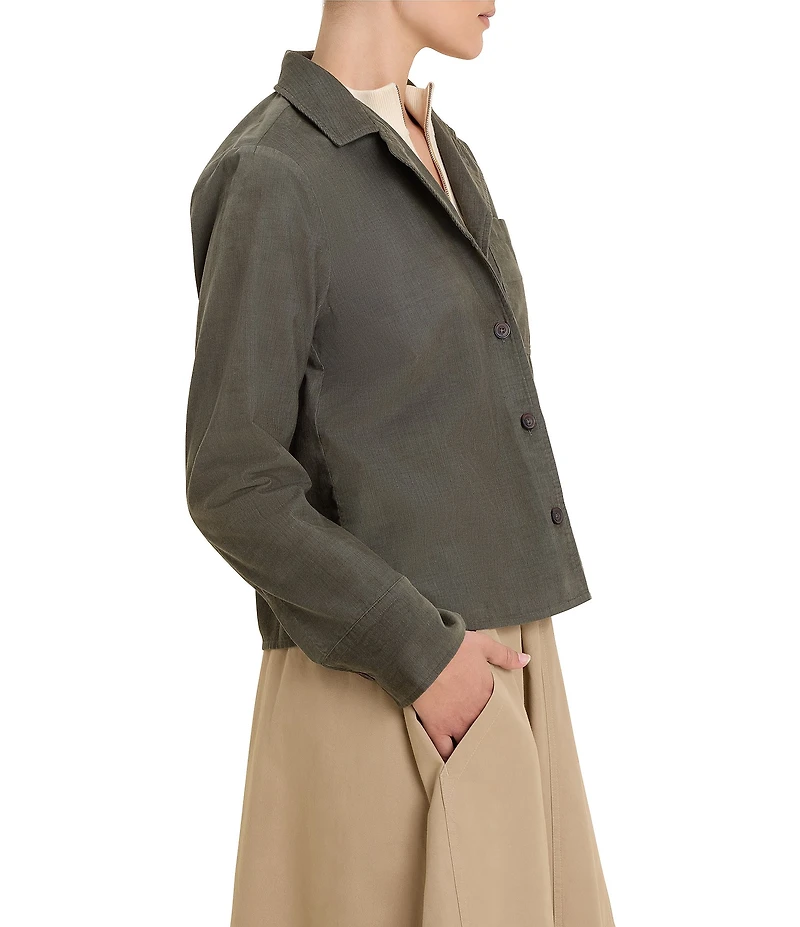 nz by NIC + ZOE Baby Cord Notch Collar Button Front Shirt Jacket