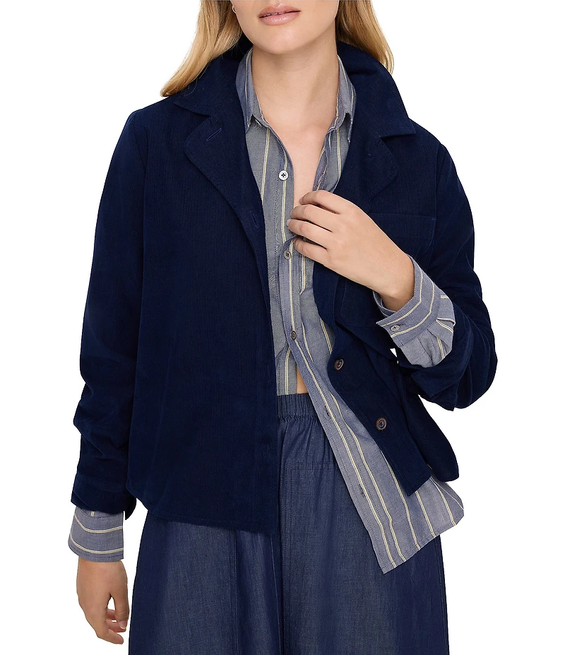 nz by NIC + ZOE Baby Cord Notch Collar Button Front Shirt Jacket