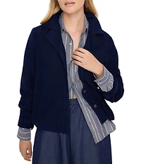nz by NIC + ZOE Baby Cord Notch Collar Button Front Shirt Jacket