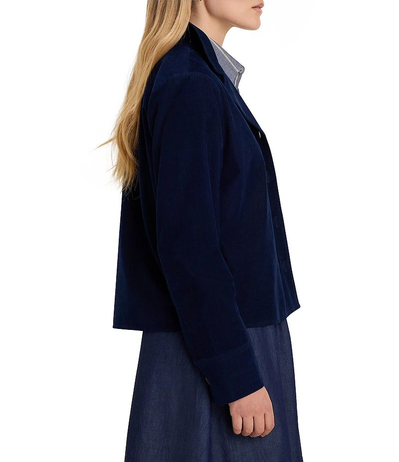 nz by NIC + ZOE Baby Cord Notch Collar Button Front Shirt Jacket