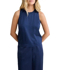 nz by Nic + Zoe Charmeuse Satin Stevie Round Neck Sleeveless Coordinating Tank