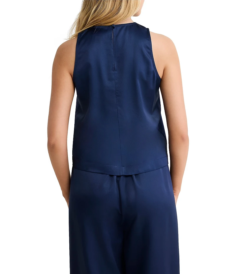 nz by Nic + Zoe Charmeuse Satin Stevie Round Neck Sleeveless Coordinating Tank