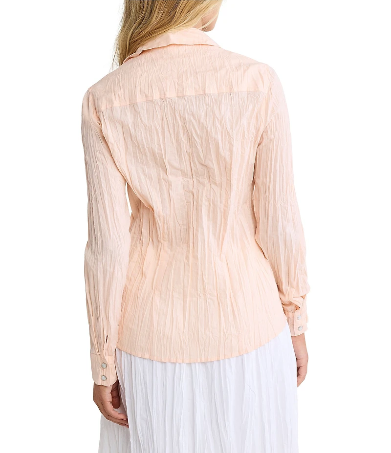 nz by Nic + Zoe Core Cotton Point Collar Long Sleeve Button-Front Shirt
