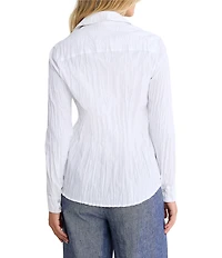 nz by Nic + Zoe Core Cotton Point Collar Long Sleeve Button-Front Shirt