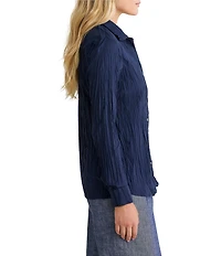 nz by Nic + Zoe Core Cotton Point Collar Long Sleeve Button-Front Shirt