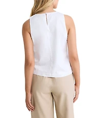 nz by Nic + Zoe Cotton Linen Stevie Round Neck Sleeveless Tank