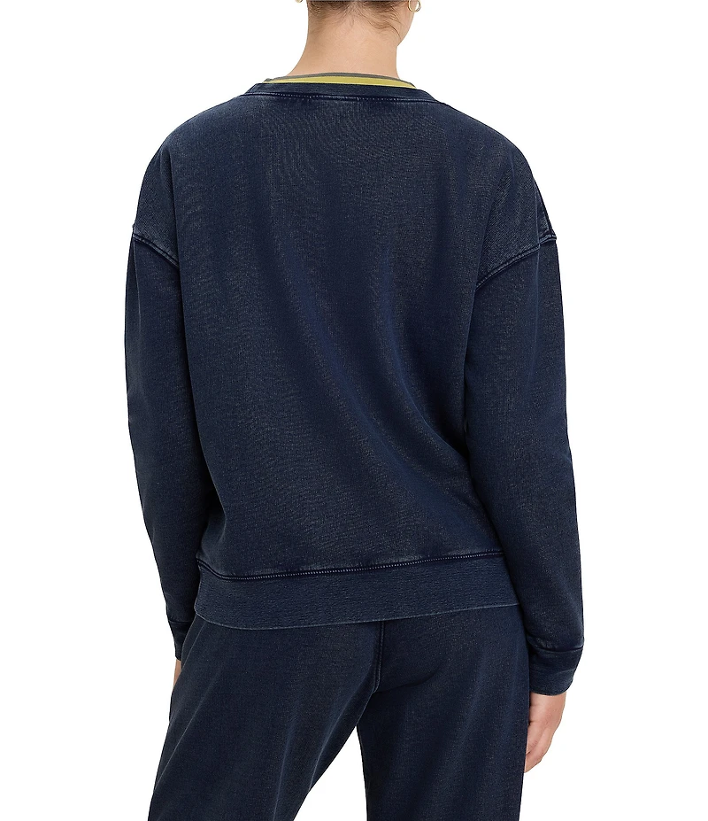 nz by NIC + ZOE Cotton Terry Crew Neck Dropped Shoulder Sweater