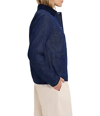 nz by NIC + ZOE Denim Point Collar Button-Front Trucker Jacket