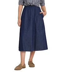 nz by NIC + ZOE Drapey Denim Cargo Pull-On Skirt