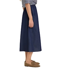 nz by NIC + ZOE Drapey Denim Cargo Pull-On Skirt