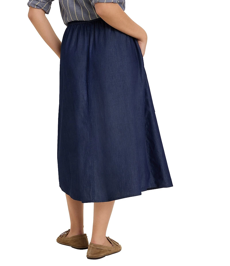 nz by NIC + ZOE Drapey Denim Cargo Pull-On Skirt