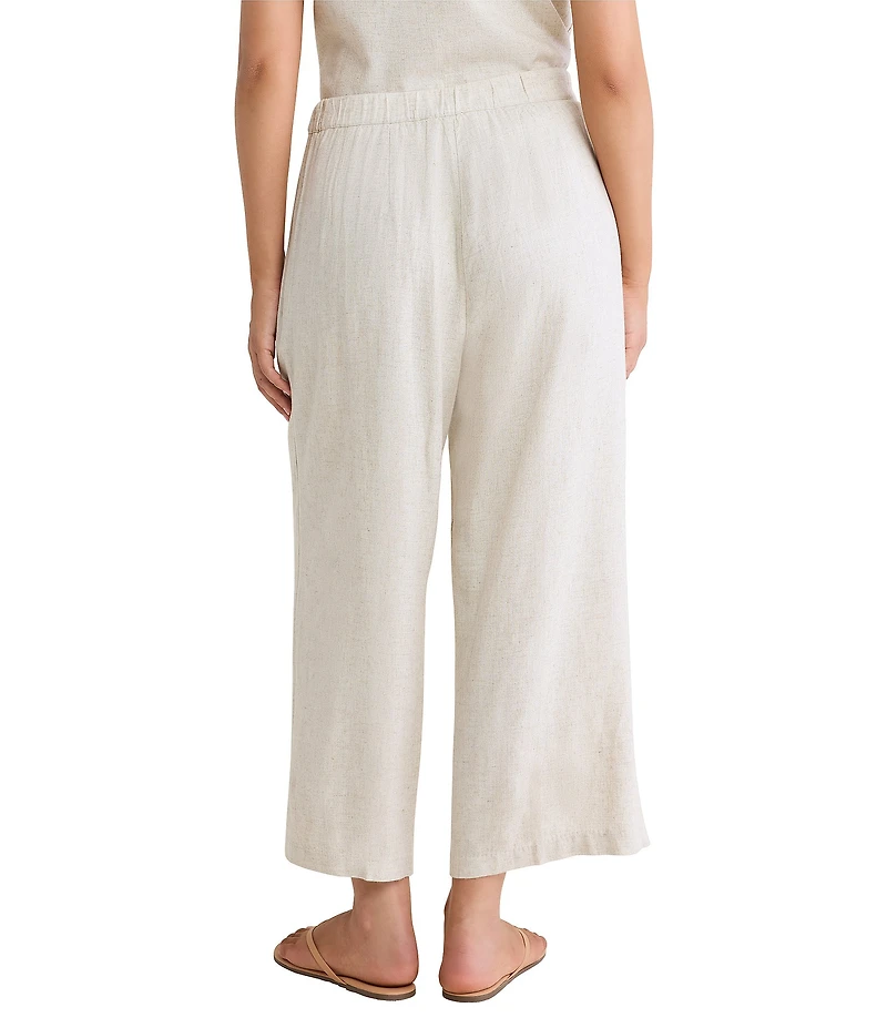 nz by NIC + ZOE Dylan Linen-Blend Wide-Leg Pull-On Coordinating Pants
