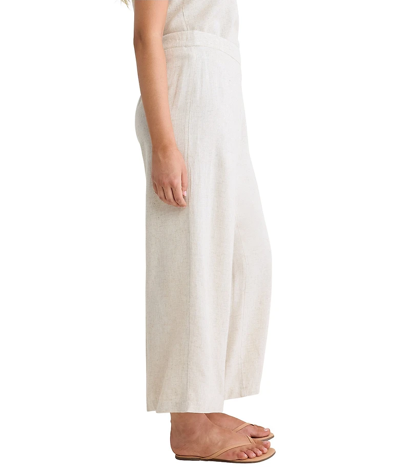 nz by NIC + ZOE Dylan Linen-Blend Wide-Leg Pull-On Coordinating Pants