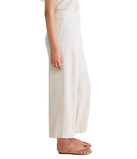 nz by NIC + ZOE Dylan Linen-Blend Wide-Leg Pull-On Coordinating Pants
