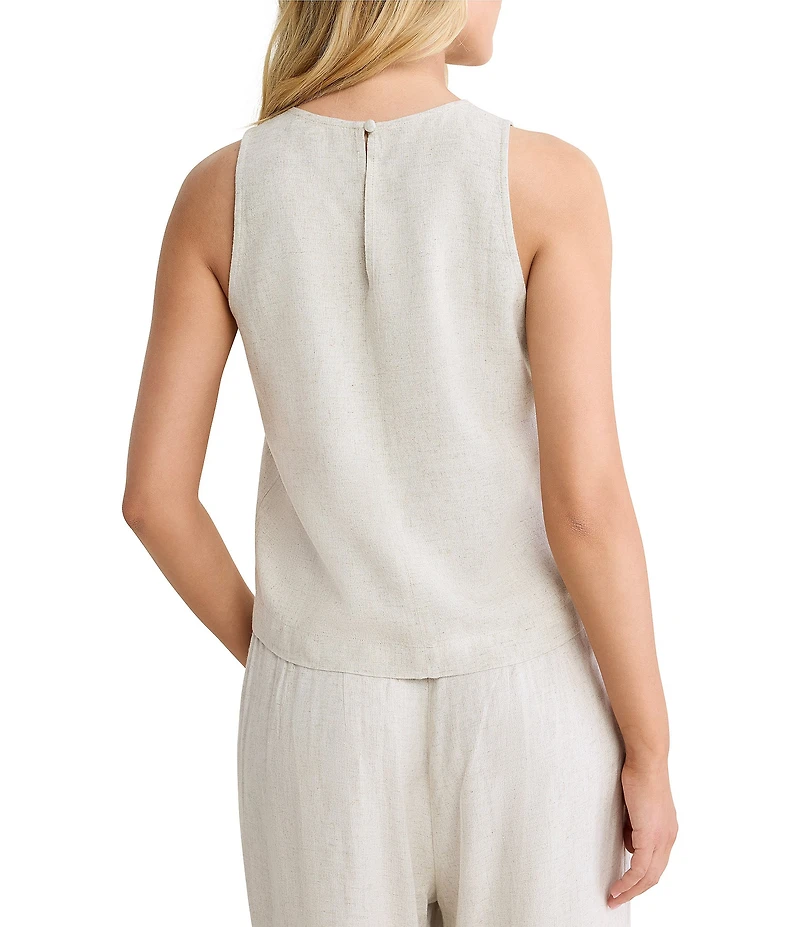 nz by Nic + Zoe Linen-Blend Stevie Round Neck Sleeveless Coordinating Tank