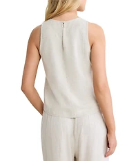 nz by Nic + Zoe Linen-Blend Stevie Round Neck Sleeveless Coordinating Tank