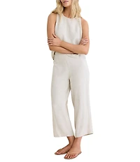 nz by Nic + Zoe Linen-Blend Stevie Round Neck Sleeveless Coordinating Tank
