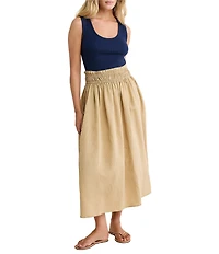 nz by Nic + Zoe Mixed-Media Mandy Scoop Neck Sleeveless Fit & Flare Midi Dress