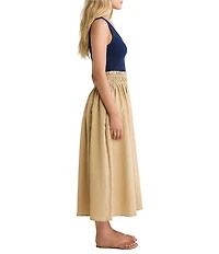 nz by Nic + Zoe Mixed-Media Mandy Scoop Neck Sleeveless Fit & Flare Midi Dress