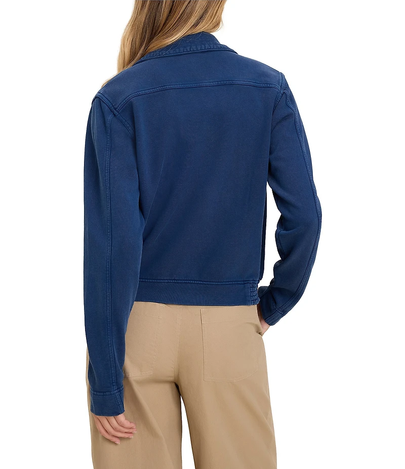nz by NIC + ZOE Terry Bubble Point Collar Button-Front Jacket