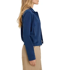 nz by NIC + ZOE Terry Bubble Point Collar Button-Front Jacket