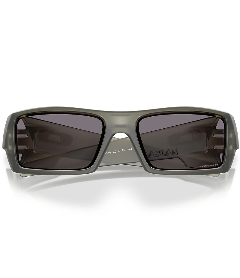 Oakley Men's Gascan OO9014 Polarized 60mm Transparent Rectangle Sunglasses