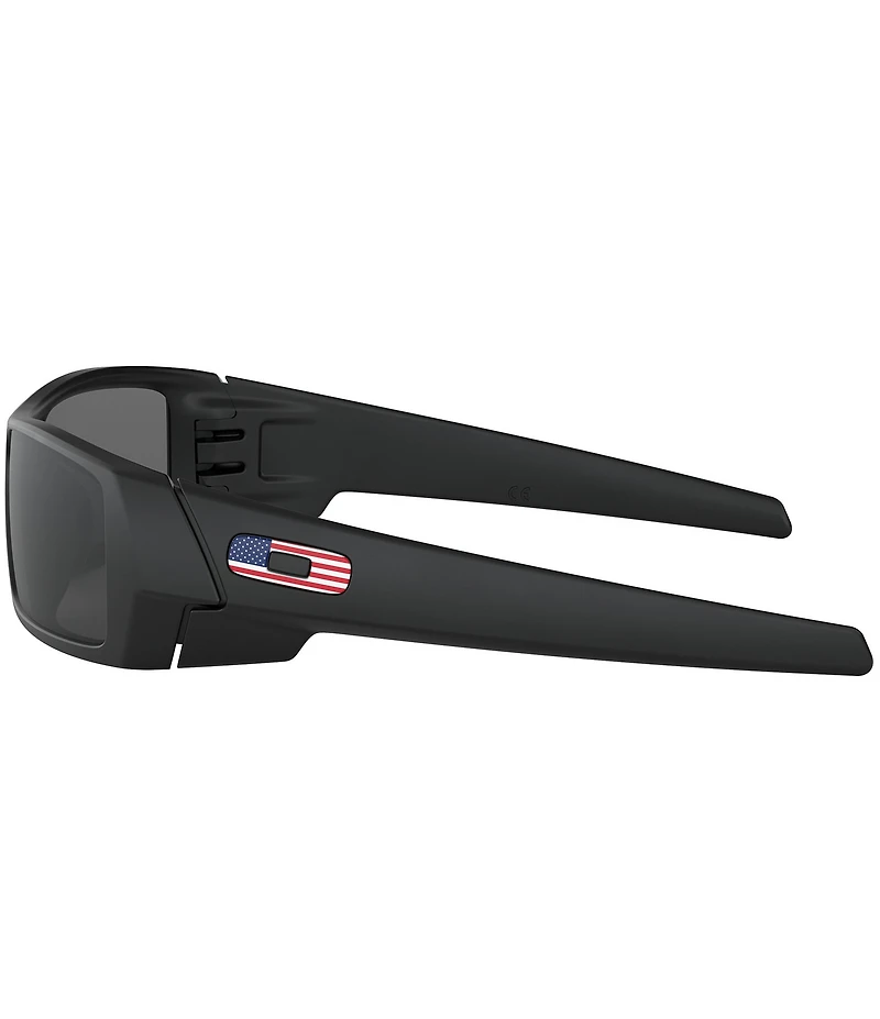 Oakley Men's OO9014 Gascan 60mm American Flag Logo Rectangle Sunglasses