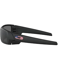 Oakley Men's OO9014 Gascan 60mm American Flag Logo Rectangle Sunglasses