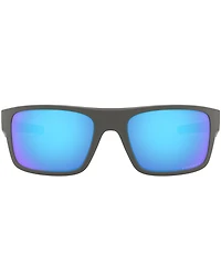 Oakley Men's OO9367 Drop Point 61mm Polarized Rectangle Sunglasses